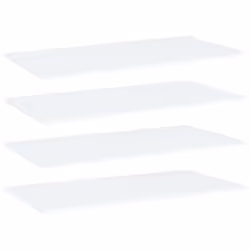 vidaXL 4x Bookshelf Boards White Engineered Wood Extra Shelf Replacement Panel