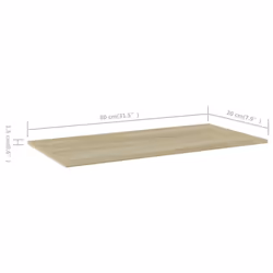 vidaXL 4x Bookshelf Boards Sonoma Oak Engineered Wood Extra Replacement Panel - Additional view 3