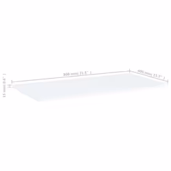 vidaXL 4x Bookshelf Boards White Engineered Wood Panel Extra Shelf Bookrack - Additional view 4