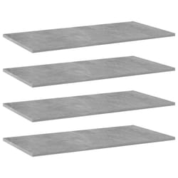 vidaXL 4x Bookshelf Boards Concrete Grey Engineered Wood Panel Extra Shelf