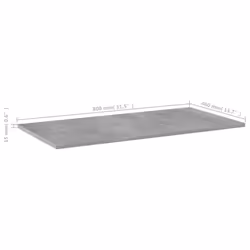 vidaXL 4x Bookshelf Boards Concrete Grey Engineered Wood Panel Extra Shelf - Additional view 4