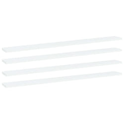 vidaXL 4x Bookshelf Boards White Engineered Wood Extra Shelf Replacement Panel