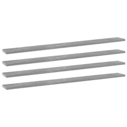 vidaXL 4x Bookshelf Boards Concrete Grey Engineered Wood Replacement Panel