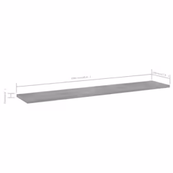 vidaXL 4x Bookshelf Boards Concrete Grey Engineered Wood Bookrack Bookcase - Additional view 4