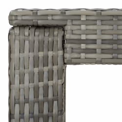 vidaXL Outdoor Bar Set 5 Piece with Armrest Poly Rattan Grey Garden Furniture