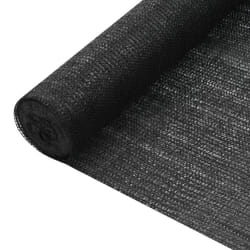 vidaXL Privacy Net Black 1.8x25 m HDPE 75 g/mÂ² Garden Balcony Screen Windbreak