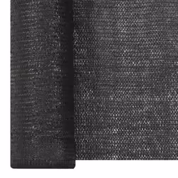 vidaXL Privacy Net Black 3.6x25 m HDPE 195 g/mÂ² Balcony Screen Windbreak Mesh - Additional view 2