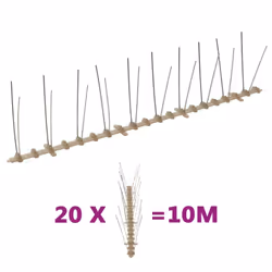 vidaXL 2/4/5-row Plastic Bird & Pigeon Spikes Set Pet Repellent 6 3/20 10 m - 10 m/ 2 rows spikes