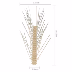 vidaXL 2/4/5-row Plastic Bird & Pigeon Spikes Set Pet Repellent 6 3/20 10 m - 10 m/ 4 rows spikes