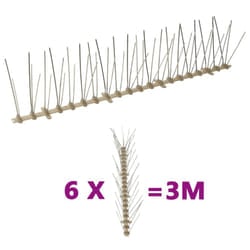vidaXL 2/4/5-row Plastic Bird & Pigeon Spikes Set Pet Repellent 6 3/20 10 m - 3 m/ 5 rows spikes