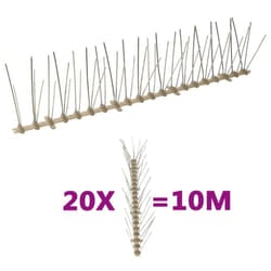 vidaXL 2/4/5-row Plastic Bird & Pigeon Spikes Set Pet Repellent 6 3/20 10 m - 10 m/ 5 rows spikes