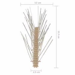 vidaXL 2/4/5-row Plastic Bird & Pigeon Spikes Set Pet Repellent 6 3/20 10 m - 10 m/ 5 rows spikes