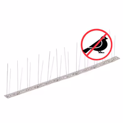 vidaXL 2-row Stainless Steel Bird & Pigeon Spikes Set of 20 10 m Pest Control - Additional view 5