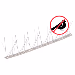 vidaXL 5-row Stainless Steel Bird & Pigeon Spikes Set of 40 20 m Pest Control - Additional view 11
