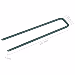 vidaXL Nails for Artificial Grass 50 pcs U-shape Iron Fasteners Turf Pins - Additional view 5