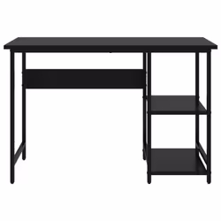 vidaXL Computer Desk Black MDF and Metal Office Study Working Side Desk Table - Additional view 2