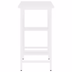 vidaXL Computer Desk White MDF and Metal Office Study Working Side Desk Table - Additional view 3