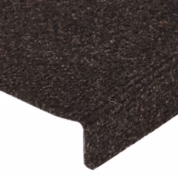 vidaXL Stair Mats Carpet Rug Stair Protector 15 pcs Needle Punch Dark Brown - Additional view 4