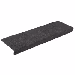 vidaXL Stair Mats Carpet Stair Tread Step Rug 15 pcs Needle Punch Anthracite