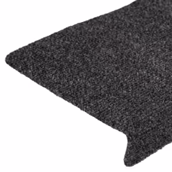 vidaXL Stair Mats Carpet Stair Tread Step Rug 15 pcs Needle Punch Anthracite