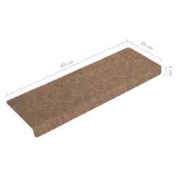 vidaXL Stair Mats Carpet Stair Tread Stair Step Rug 15 pcs Needle Punch Cream - Additional view 5