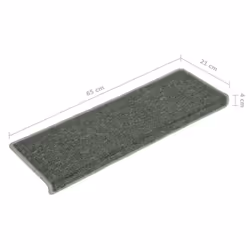 vidaXL Carpet Stair Treads Stair Mat Stair Step Protector Rug 15 pcs Green - Additional view 5