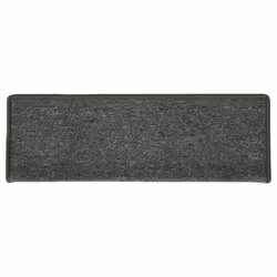 vidaXL Carpet Stair Treads Stair Mat Stair Step Rug 15 pcs Grey and Black