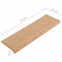 vidaXL Carpet Stair Treads Stair Mat Stair Step Protector Rug 15 pcs Gold - Additional view 7