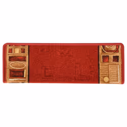 vidaXL Stair Mats Carpet Stair Tread Stair Step Rug Self-adhesive 15 pcs Red - Additional view 4