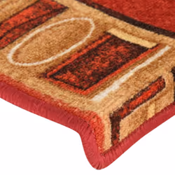 vidaXL Stair Mats Carpet Stair Tread Stair Step Rug Self-adhesive 15 pcs Red - Additional view 6