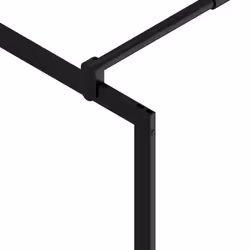 vidaXL Walk-in Shower Wall with Clear ESG Glass Black 90x195 cm Bath Enclosure - Additional view 5