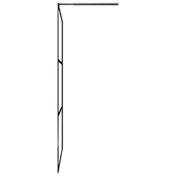 vidaXL Walk-in Shower Wall with Clear ESG Glass Black 100x195 cm Enclosure - Additional view 3