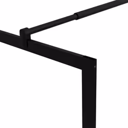 vidaXL Walk-in Shower Wall with Tempered Glass Black 90x195 cm Bath Screen - Additional view 5