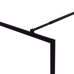 vidaXL Walk-in Shower Wall with Tempered Glass Black 100x195 cm Bath Screen - Additional view 5