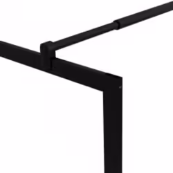 vidaXL Walk-in Shower Wall with Tempered Glass Black 115x195 cm Bath Screen - Additional view 5