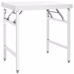 vidaXL Kitchen Folding Work Table 85x60x80 cm Stainless Steel Catering Bench