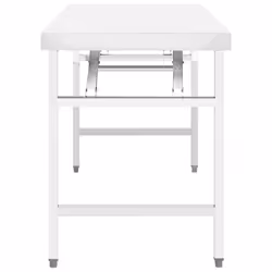 vidaXL Kitchen Folding Work Table 100x60x80 cm Stainless Steel Catering Bench