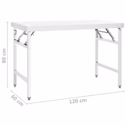vidaXL Kitchen Folding Work Table 120x60x80 cm Stainless Steel Catering Bench - Additional view 6