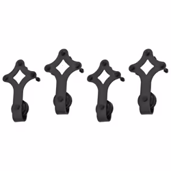 Â vidaXL 2x Sliding Door Hardware Kits Steel Black Hanger Rail Frame Barn Track - Additional view 4