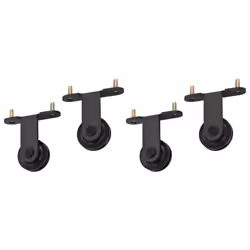 Â vidaXL 2x Sliding Door Hardware Kits Steel Black Barn Track Rail Frame Hanger - Additional view 4