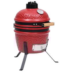 VidaXL 316095 outdoor barbecue/grill Kamado barbecue/grill Barrel Charcoal + Firewood Red
