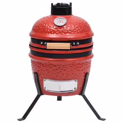 VidaXL 316095 outdoor barbecue/grill Kamado barbecue/grill Barrel Charcoal + Firewood Red