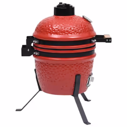VidaXL 316095 outdoor barbecue/grill Kamado barbecue/grill Barrel Charcoal + Firewood Red - Additional view 6