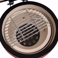 VidaXL 316095 outdoor barbecue/grill Kamado barbecue/grill Barrel Charcoal + Firewood Red - Additional view 8
