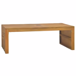 vidaXL Solid Wood Teak Coffee Table Erosion Living Room End Accent Sofa Table