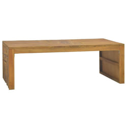 vidaXL Solid Wood Teak Coffee Table Erosion Living Room End Accent Sofa Table