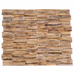 vidaXL 10x Solid Teak Wood 3D Wall Cladding Panels 1.01 m? Wall Decoration
