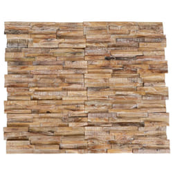 vidaXL 10x Solid Teak Wood 3D Wall Cladding Panels 1.01 m? Wall Decoration