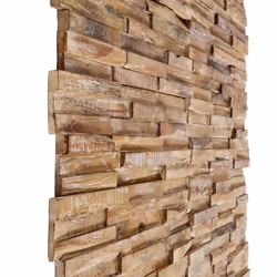vidaXL 10x Solid Teak Wood 3D Wall Cladding Panels 1.01 m? Wall Decoration