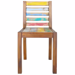 vidaXL 2x Dining Chairs Solid Reclaimed Wood Wooden Kitchen Dining Chair Set